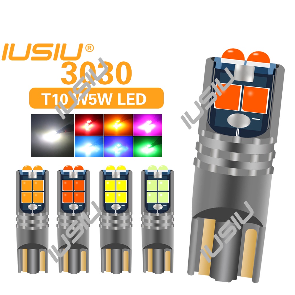 Bóng Đèn LED T10 3030 6SMD 10SMD 194 168 W5W Gắn Bên Hông Xe Hơi Chuyên Dụng
