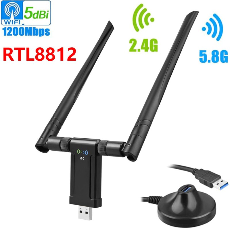 Rx Usb Wifi Phát Tín Hiệu 1200m Cho Pc 802.11ac 1200mbps Usb3.0