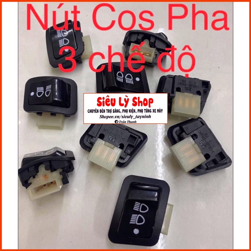 Nút công tắc Pha-Cos-Tắt đèn cho xe HD đời mới