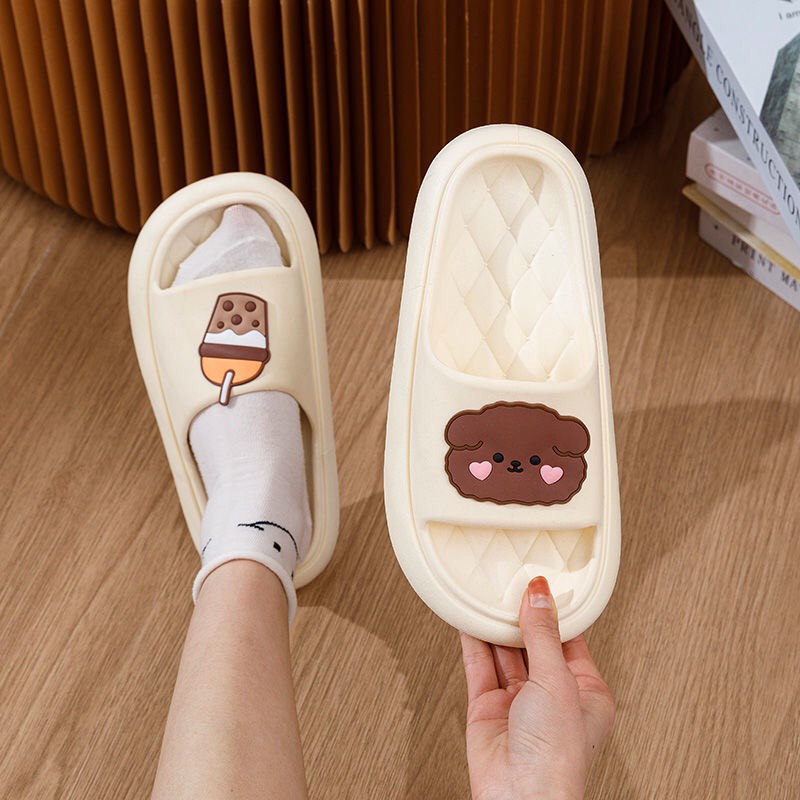 JY377-C3  - dép bánh mì đúc liền đế viền lưới chốg trơn