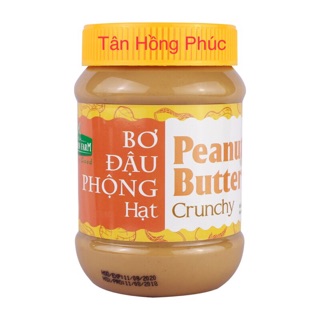 Bơ Đậu Phộng Hạt 510g - GOLDEN FARM Combo 2hộp