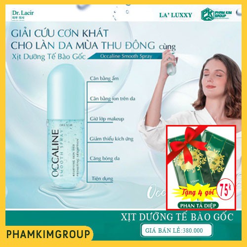 XỊT KHOÁNG DƯỠNG TẾ BÀO GỐC LAMER CARE, DR LACIR,chăm sóc da, làm sạch da đúng cách