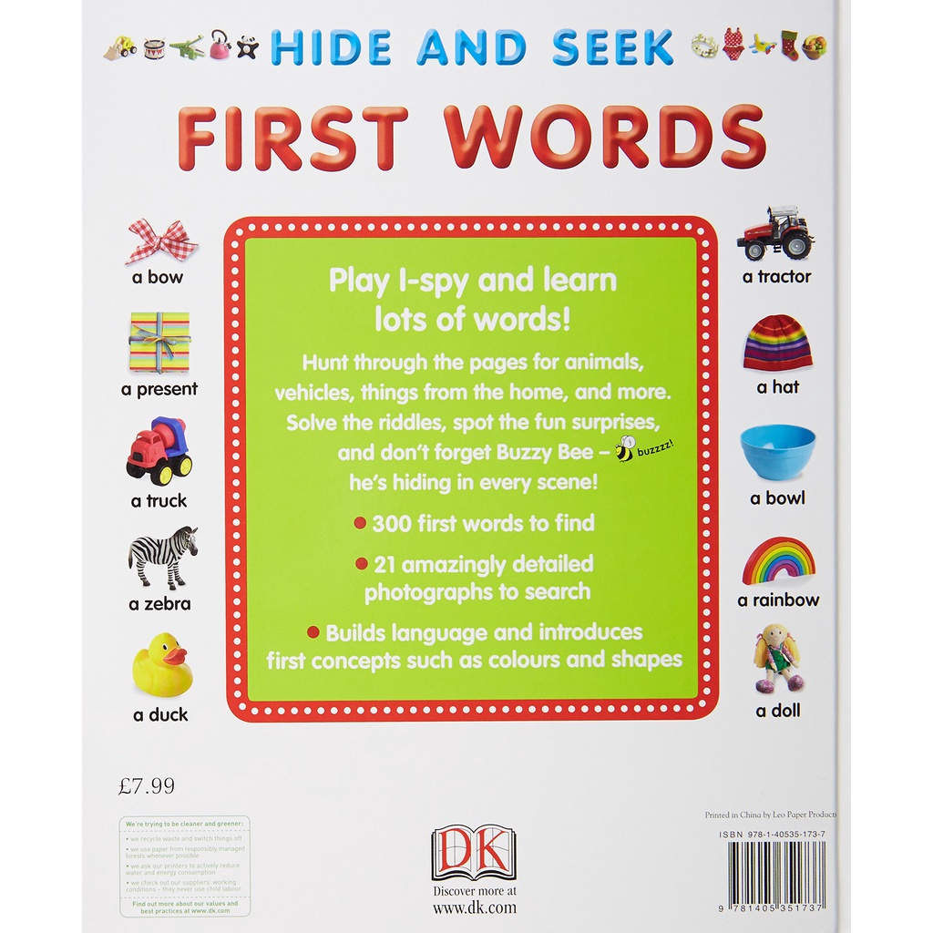 Hide and seek First Words- A4