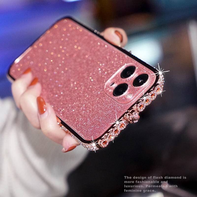 Ốp Điện Thoại Acrylic Lấp Lánh Sang Trọng Cho Iphone 13 12 11 Pro Max XS Max Xr X XS