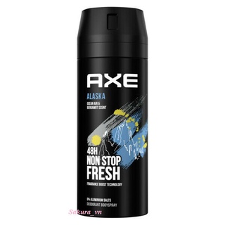 Xịt khử mùi toàn thân nam axe alaska fresh 48h 150ml