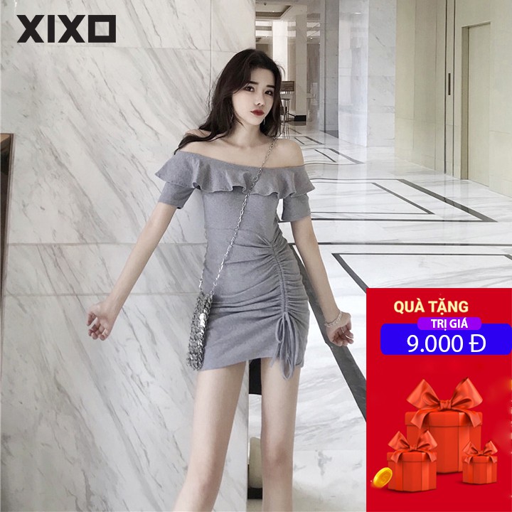 Đầm dự tiệc ღ FREESHIP ღ Váy ôm body trễ vai rút dây thời trang cao cấp XIXO - DAM0028 | BigBuy360 - bigbuy360.vn