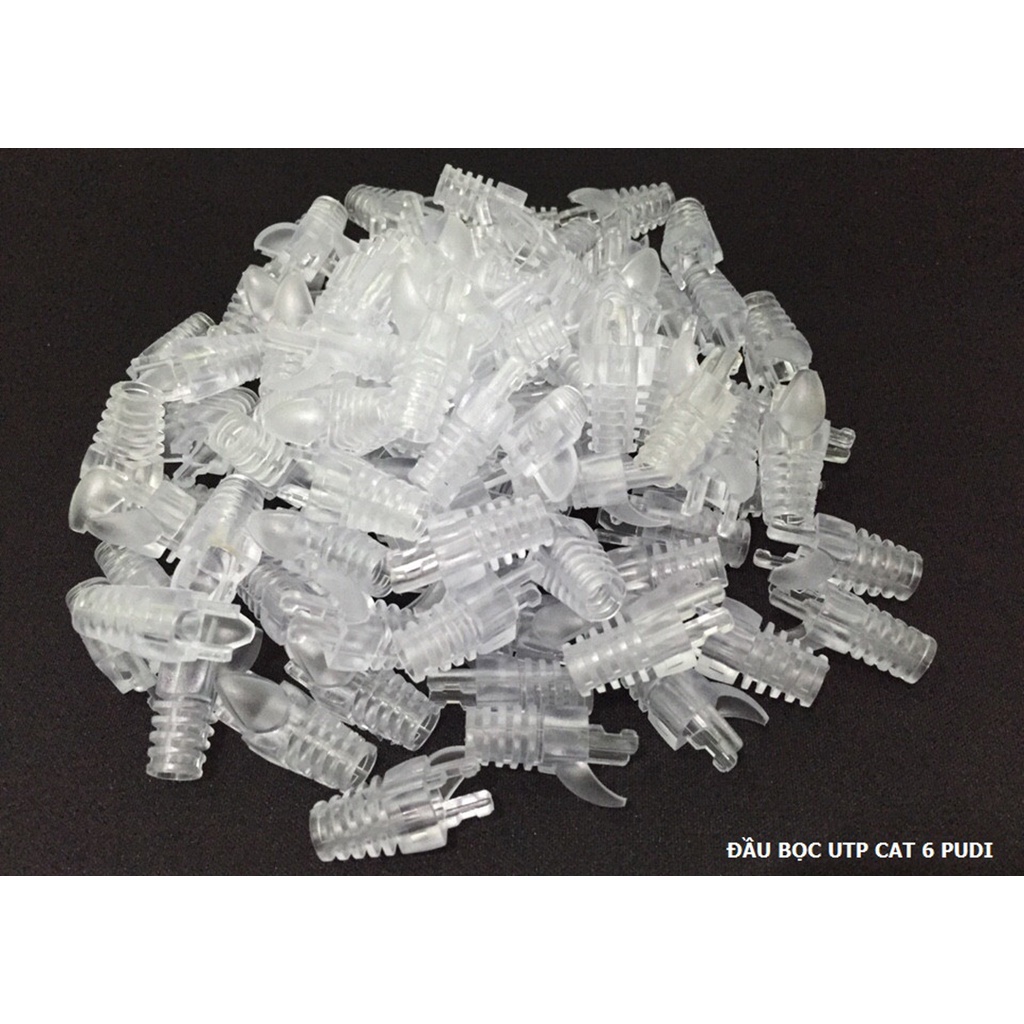 ĐẦU BỌC UTP CAT 6 PUDI- Đỏ, vàng, xanh dương (100 đầu/bịch)