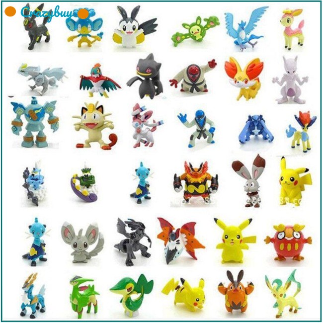 Set 24 Mô Hình Đồ Chơi Nhân Vật Hoạt Hình Pokemon 2-3cm