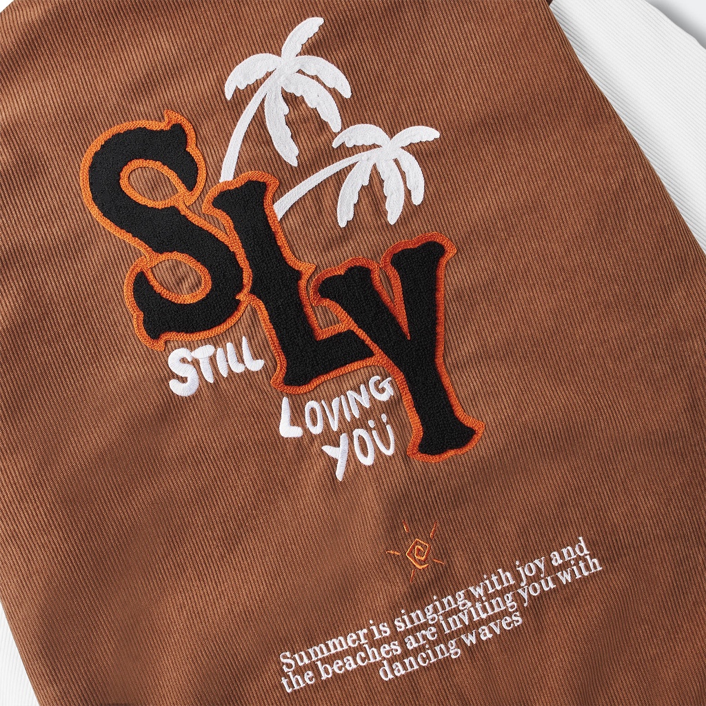 Áo Khoác SLY Varsity Coconut màu nâu