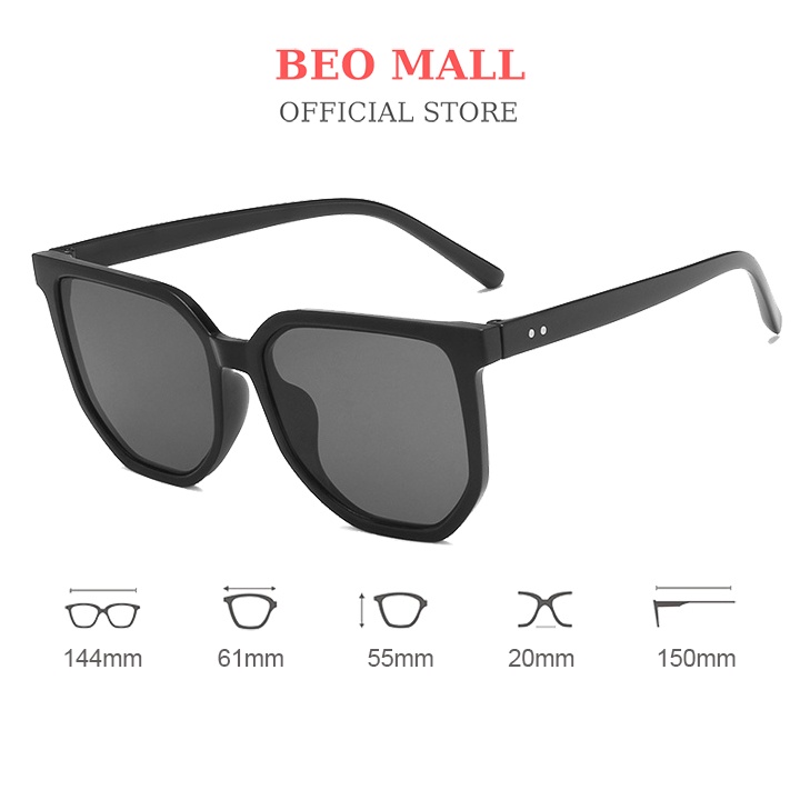 Kính râm unisex đẹp BEOMALL trẻ trung cá tính và năng động chống nắng tốt KT055