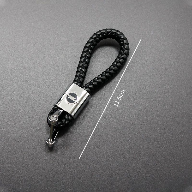 Móc Khóa Dây Da Bện Màu Đen Hình Logo 3D Sáng Tạo Cho Opel Astra J Insignia Astra G Corsa Zafira B Mokka Vivaro Meriva