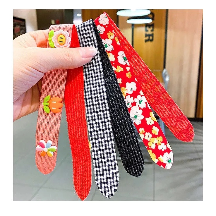 Băng Đô Cài Tóc Mềm Mại Họa Tiết Trái Cây/Hoa Xinh Xắn Cho Bé