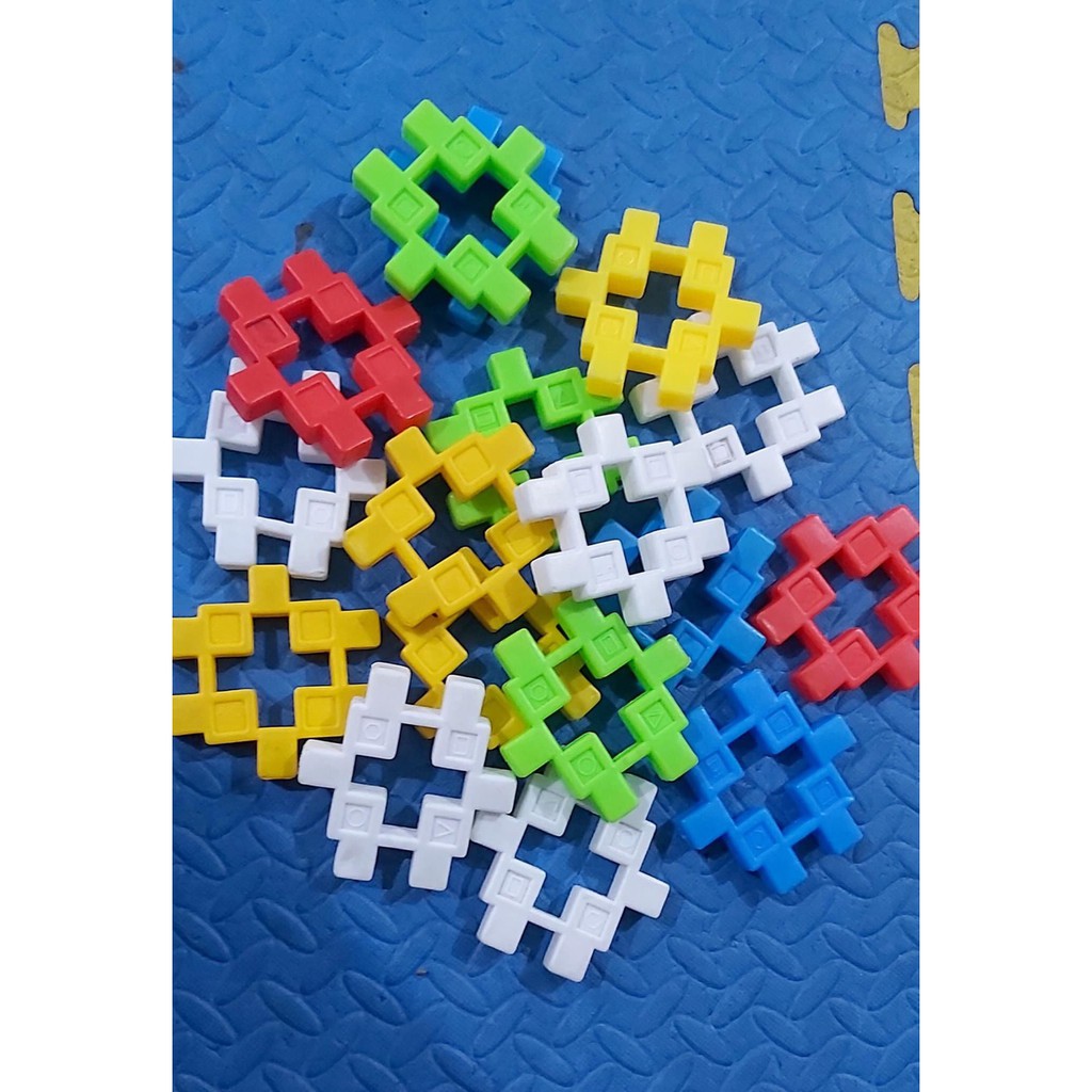 Bộ xép hình lego thông minh cho bé nhà trẻ nhựa an toàn 55 chi tiết chính  hãng 100,000đ