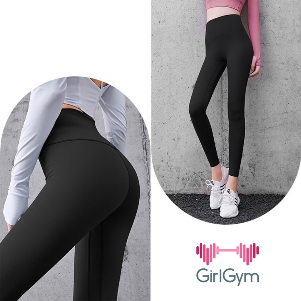 Quần tập legging, gym, yoga dài cạp cao siêu nâng mông ôm dáng vải co dãn 4 chiều thoáng mát GirlGym