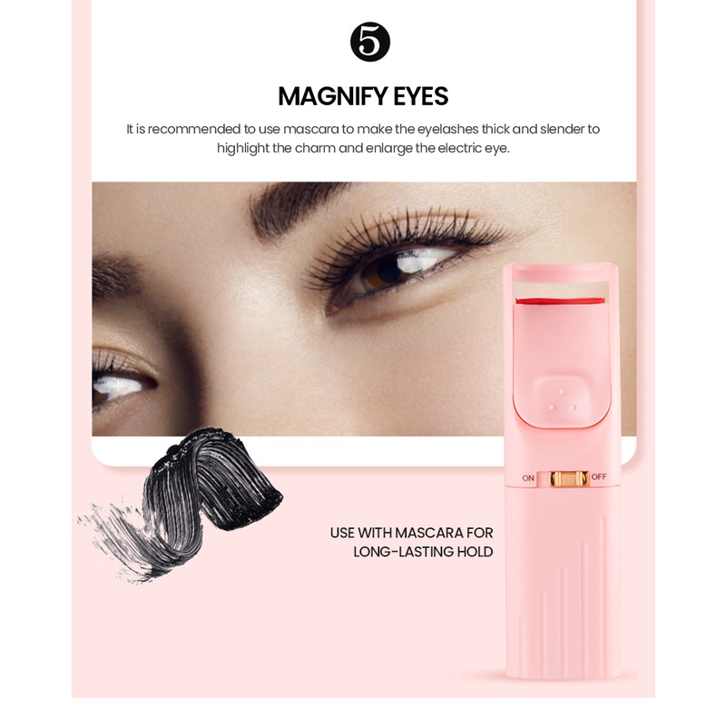 Dụng Cụ Uốn Cong Lông Mi Bằng Nhiệt Chạy Điện Sạc Cổng USB