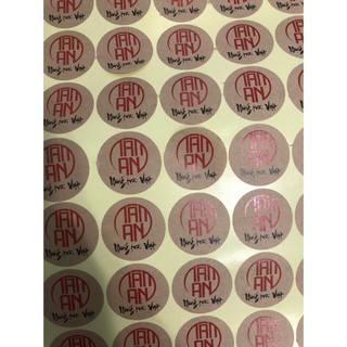 200 Tem nhãn (5cmX5cm) miễn phí thiết kế