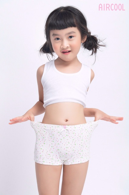 Combo 2 sét( 3c/sét) quần lót đùi Bé gái AIRCool xuất Nhật