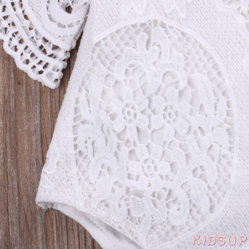 Bodysuit ren hoa dễ thương xinh xắn cho bé gái