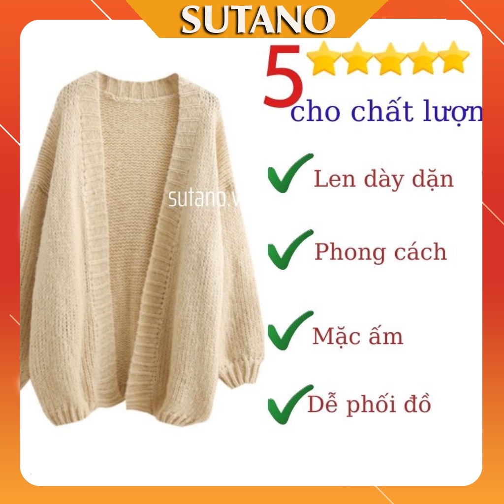 Áo khoác len nữ cadigan mùa thu đông dày dặn hàng Quảng Châu cao cấp A449 SUTANO | BigBuy360 - bigbuy360.vn
