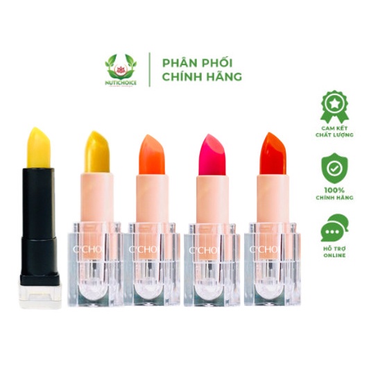 Son dưỡng môi nhụy hoa nghệ tây hữu cơ organic C'Choi Saffron giảm thâm, dưỡng ẩm, làm đầy rãnh mội, an toàn cho mẹ bầu