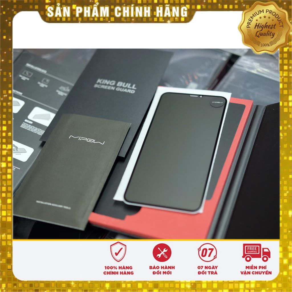 KÍNH CƯỜNG LỰC MIPOW KINGBULL ( TRÂU ĐEN) 3D FOR IPHONE 7 PLUS / 8 PLUS / X / XS / XS MAX / 11 PRO / 11 PRO MAX