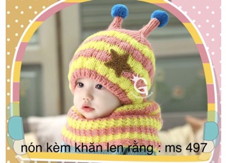 Nón kèm khăn sọc