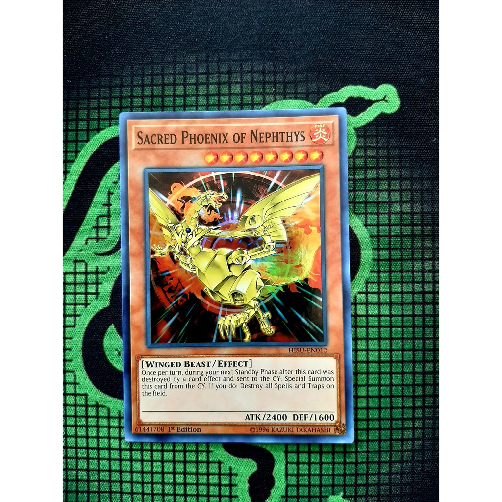 THẺ BÀI YUGIOH Sacred Phoenix of Nephthys - HISU-EN012 - Super Rare 1st Edition