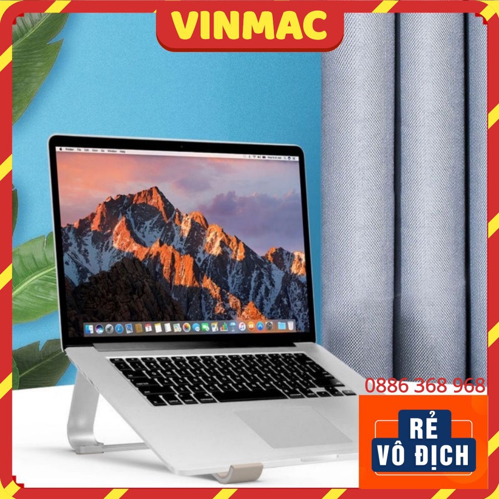 Kệ Đỡ Laptop Nhôm 14 inch, 15.6 inch, 17 inch Tản Nhiệt Macbook Air 13 inch, 12 inch hình chữ L để bàn đa năng