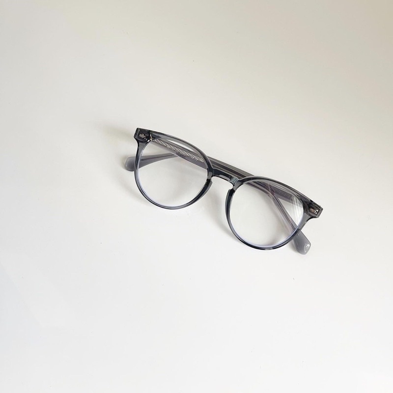 Kính giả cận, gọng kính cận tròn lõi thép nhựa Acetate cao cấp 9112 Jolie eyewear chống ánh sáng xanh, UV400