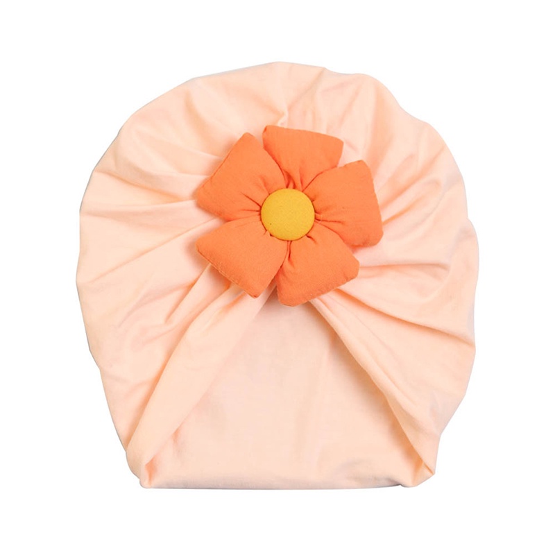 Mũ Turban In Hoa Màu Sắc Dễ Thương Thời Trang Mùa Hè Thoáng Khí Co Giãn Cho Bé