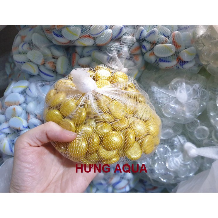 Sỏi thủy tinh màu trang trí bể cá, chậu cây, trải nền tiểu cảnh, decor không gian sống siêu rẻ