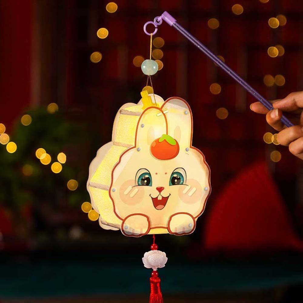 YIYU Lồng Đèn Acrylic Hình Mặt Trăng Phong Cách Trung Quốc Độc Đáo Trang Trí Nhà Cửa DIY