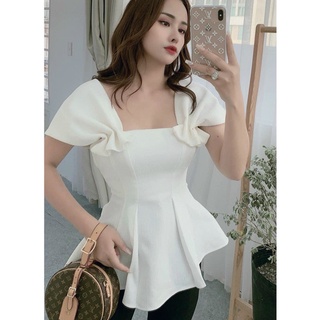[Có sẵn] Áo peplum vai nhún (có ảnh thật)