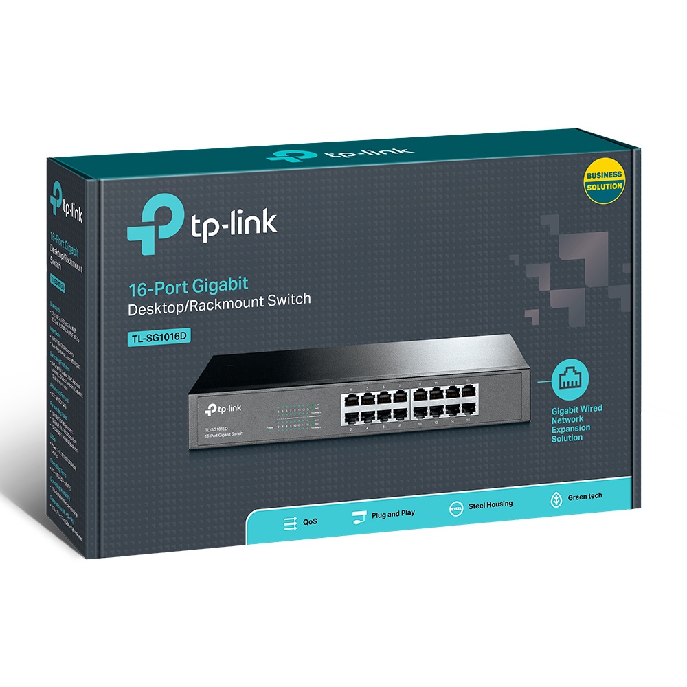 Bộ chia mạng TP-Link TL-SG1016D - Switch 16 Cổng Gigabit 1000Mbps - Hàng chính hãng