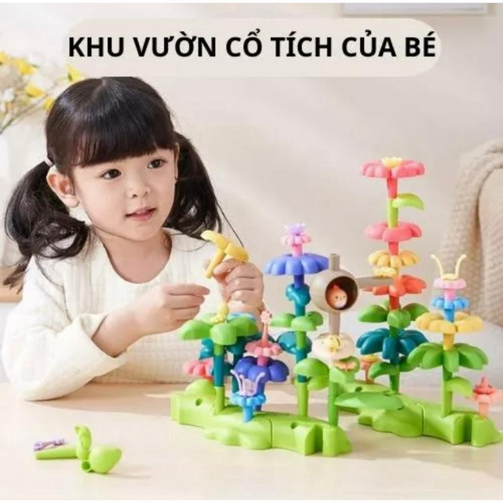 Đồ chơi lắp ghép vườn hoa 93 chi tiết cao cấp cho bé trai, gái. Đồ chơi lắp ráp trí tuệ sáng tạo cho trẻ 1 -6 tuổi