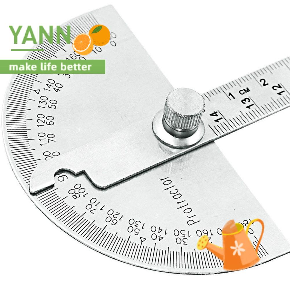 Thước Đo Góc 180 Độ Bằng Thép Không Gỉ 14.5cm Tùy Chỉnh Tiện Dụng