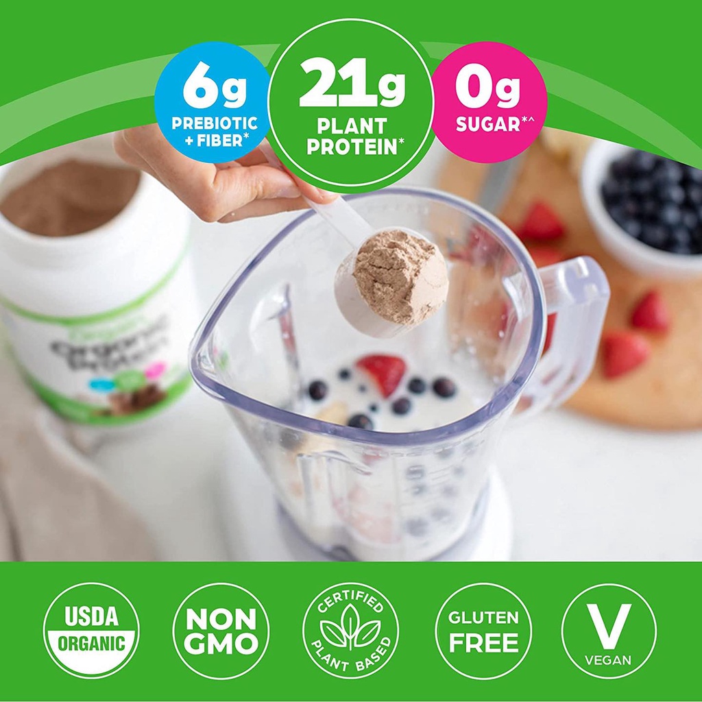 ĐẠM THỰC VẬT VÀ SUPERFOODS HỮU CƠ HƯƠNG VANI ORGAIN 918G