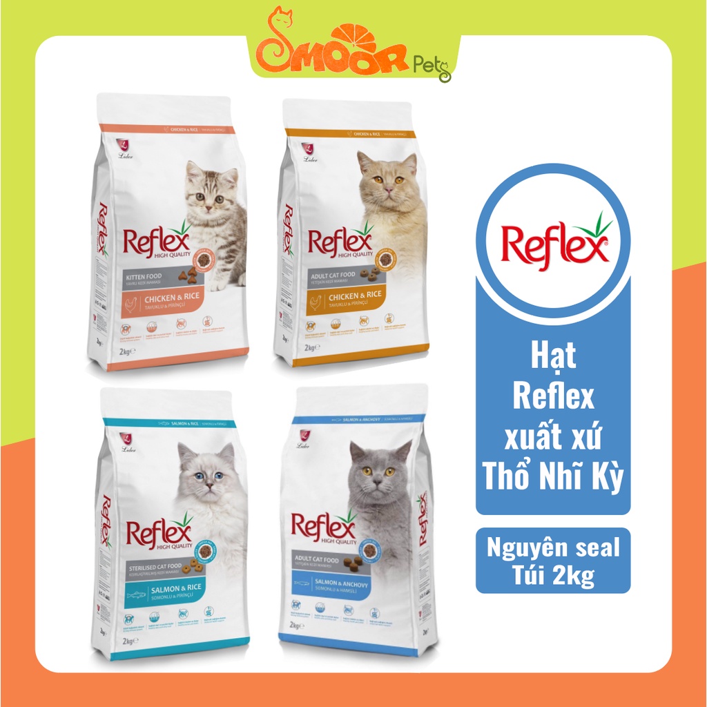Hạt Reflex cho mèo túi 2kg - Thức ăn cho mèo con và mèo lớn