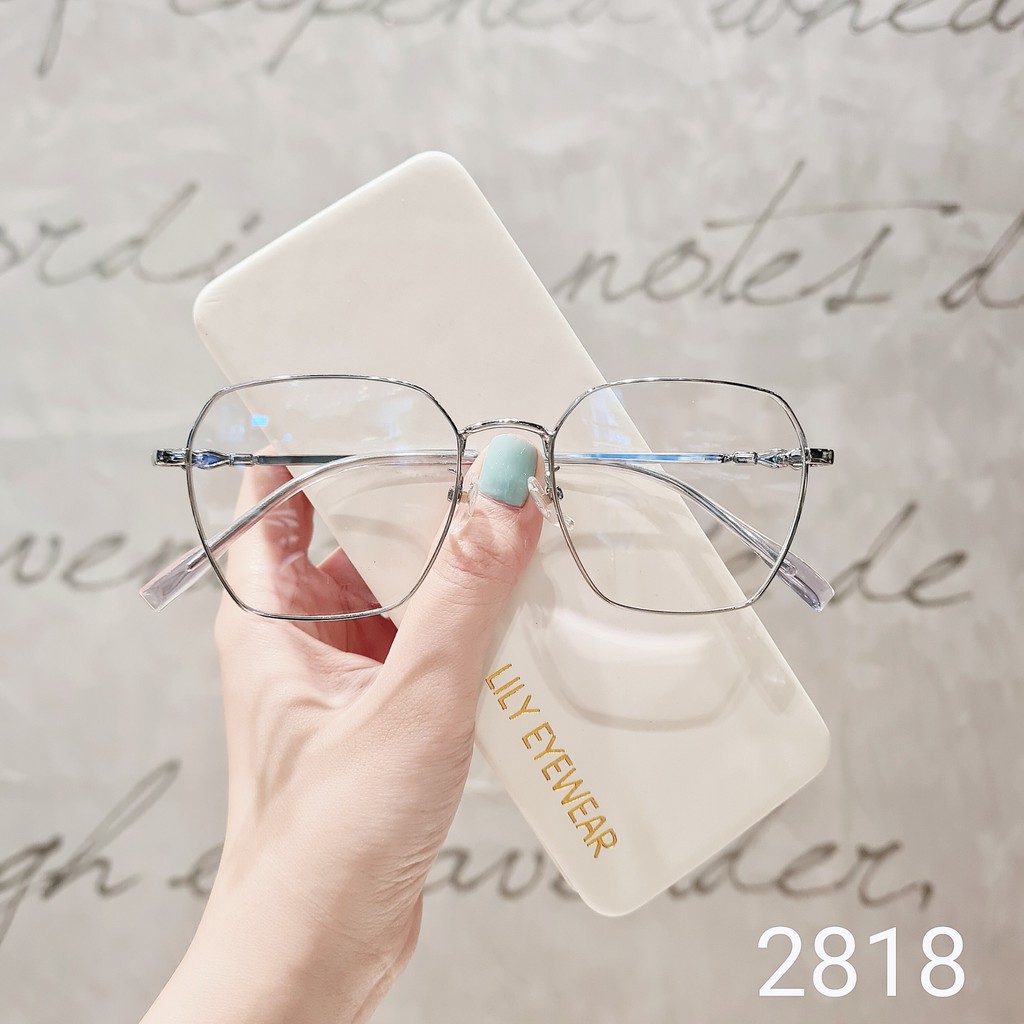 Gọng kính cận nam nữ Lilyeyewear mắt vuông TITAN thanh mảnh nhẹ nhàng thời thượng 2818 | BigBuy360 - bigbuy360.vn
