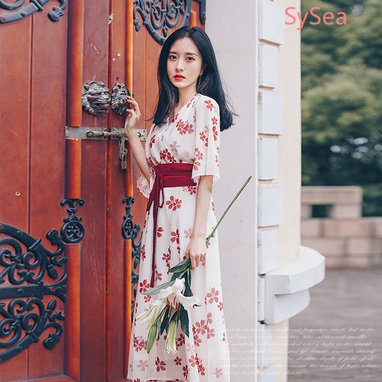 Đầm voan hoa thời trang retro trung hoa dành cho nữ