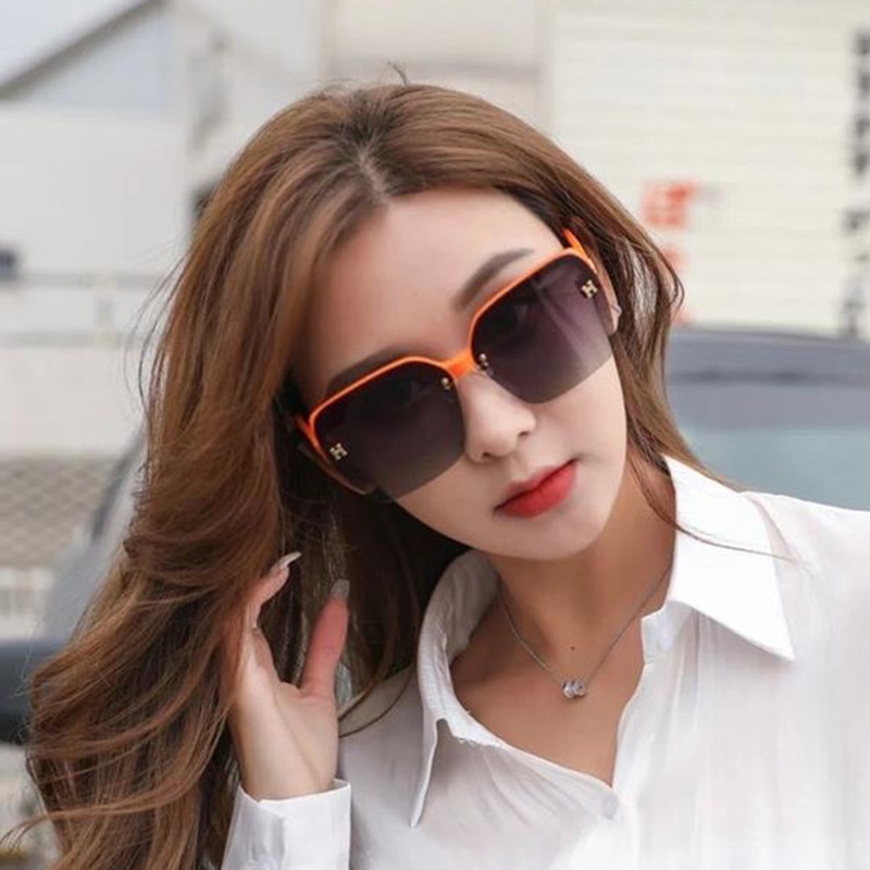 (KIQI-FASHION) COD Kính Mát Chống Tia Uv400 Không Gọng Thời Trang Hàn Quốc Chất Lượng Cao