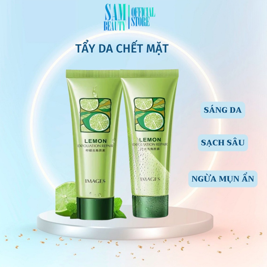 GEL TẨY DA CHẾT MẶT, TẨY TẾ BÀO CHẾT BODY chiết xuất tự nhiên từ chanh tươi 120g SamBeauty