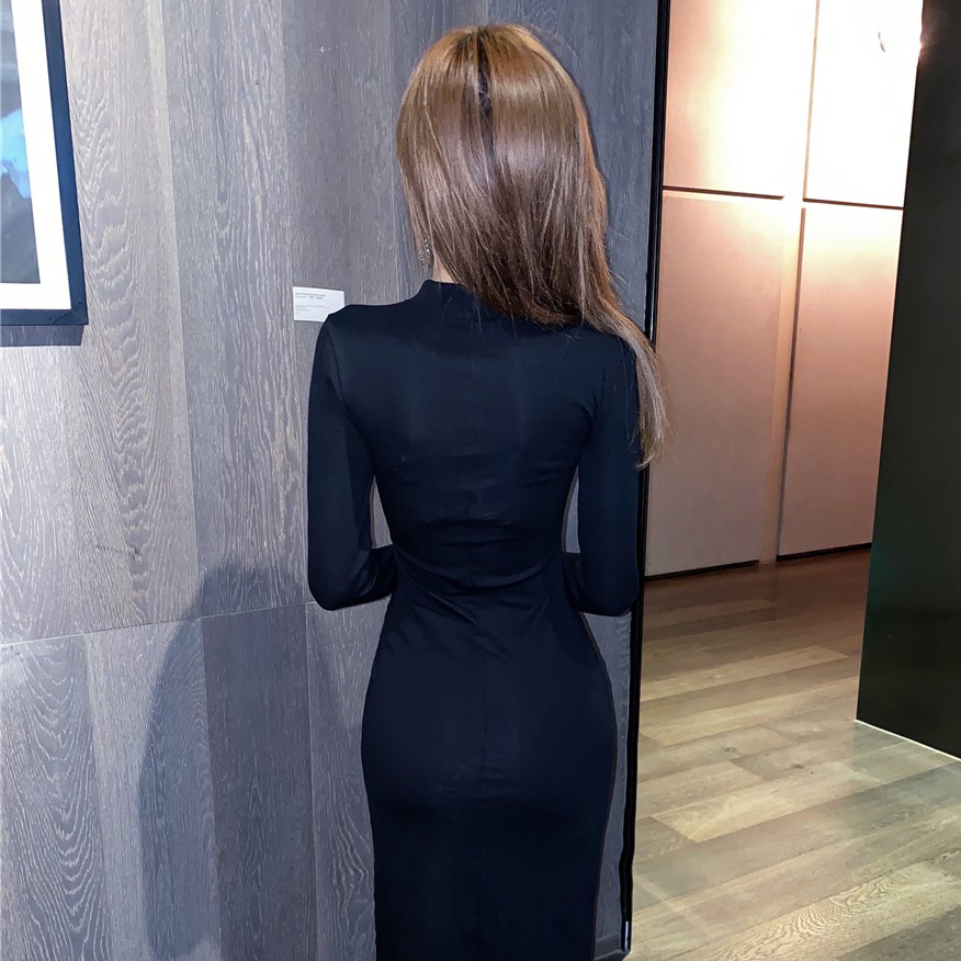 Đầm nữ dáng ôm tay dài Emilyshop