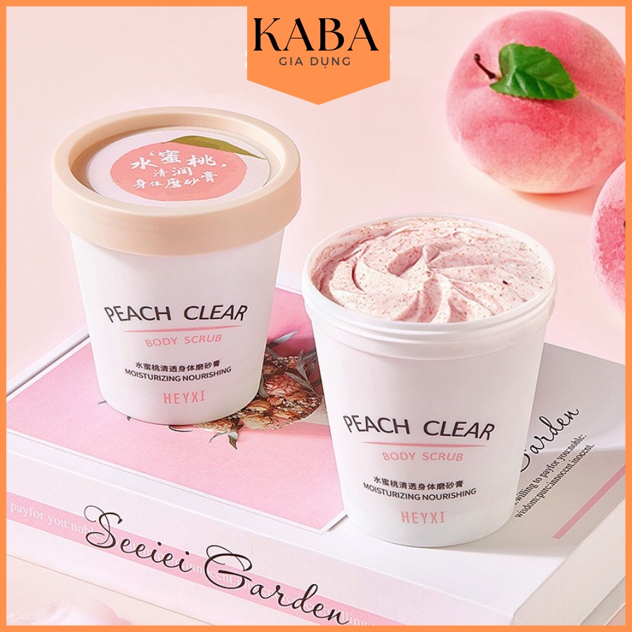 Một hũ tẩy da chết body đào Peach Clear Body Scrub 200G KABA