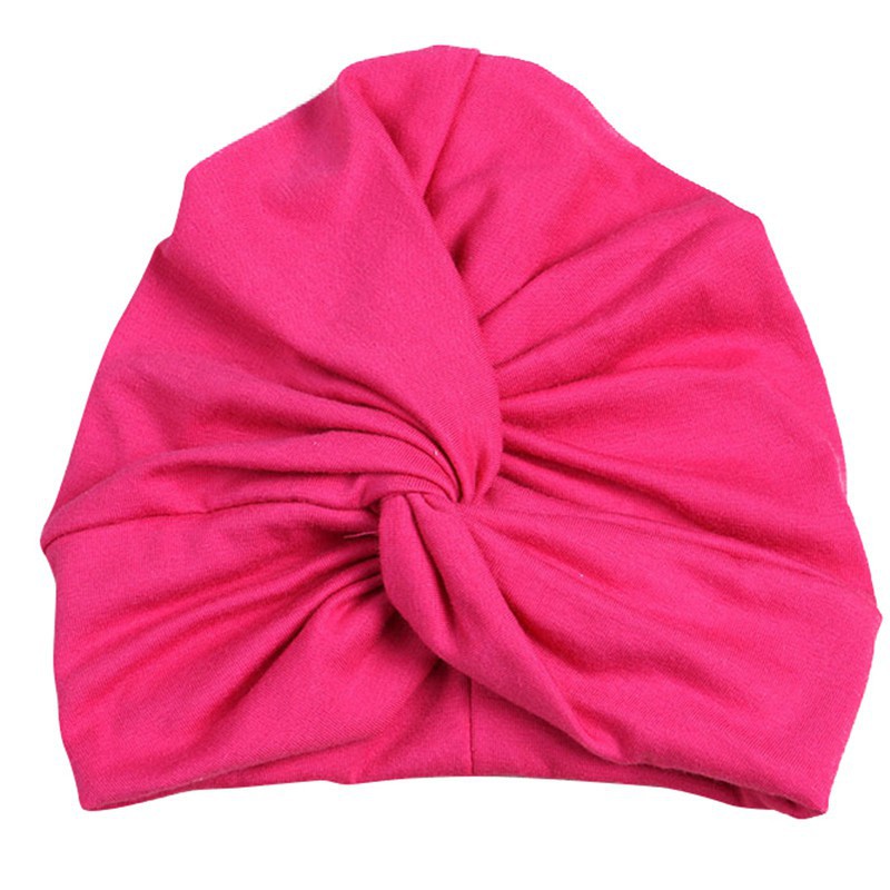 Mũ trùm đầu kiểu khăn turban trơn màu đa dạng cho bé