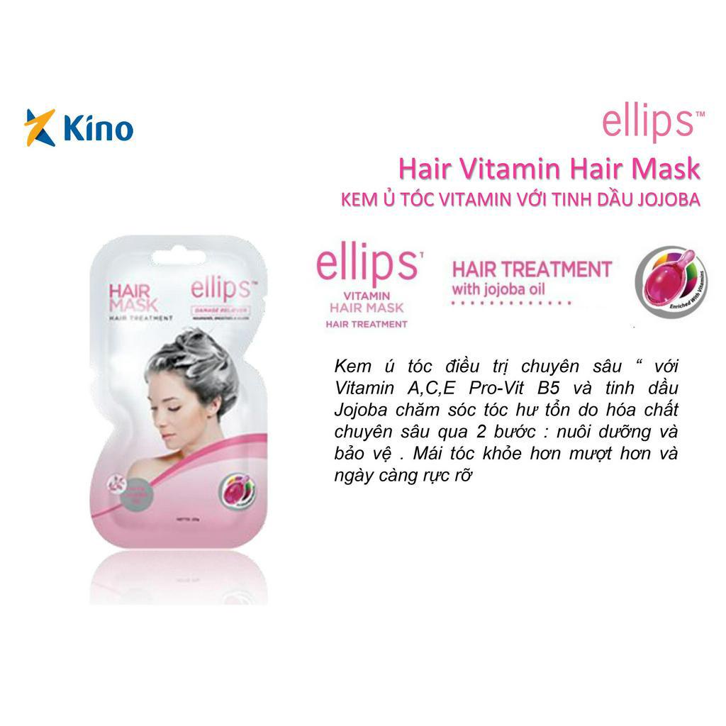 Kem ủ tóc Ellips - Bổ sung Vitamin và tinh dầu, phục hồi tóc chuyên sâu, cho mái tóc óng mượt, chắc khỏe từ bên trong