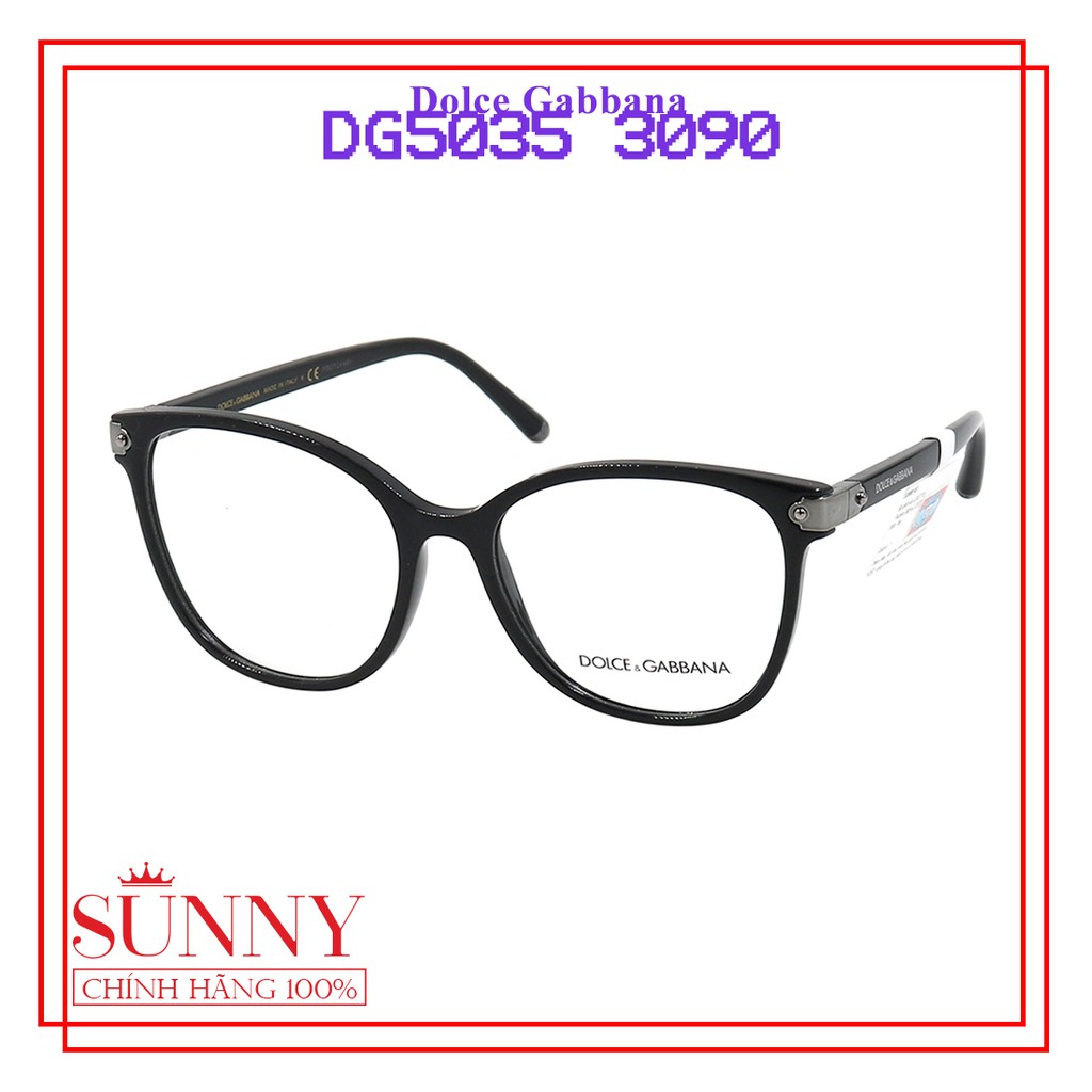 Gọng kính chính hãng Dolce & Gabbana DG5035 màu sắc thời trang, thiết kế dễ đeo bảo vệ mắt