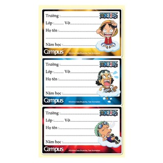 Nhãn vở One Piece Campus