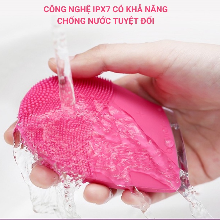 Máy rửa mặt massage nâng cơ chính hãng Beurer FC49 công nghệ sóng rung siêu âm, 15 tốc độ, chống nước, bảo hành 2 năm