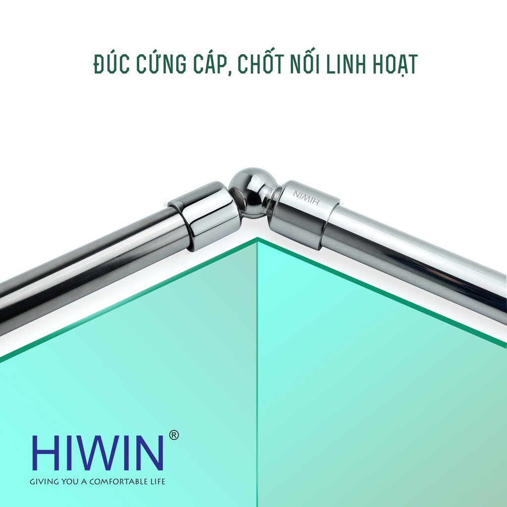 Chuyển góc đa hướng vách tắm kính inox 304 Hiwin SB-616